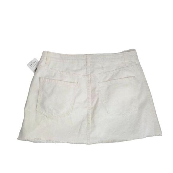 NWT Free People Mini Zip It Up Jean Denim Skirt in Vintage White Women's Size 31 - Picture 3 of 8